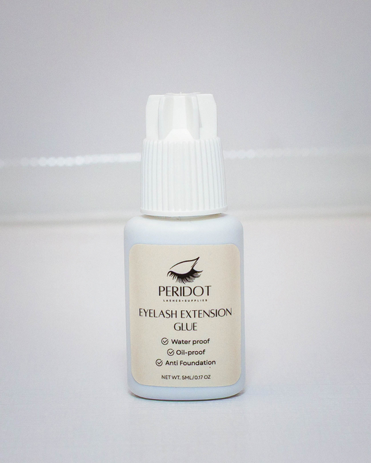 Eyelash Extension Glue – Waterproof, Oil-Proof & Anti-Foundation (5ml / 0.17 fl. oz) | Peridot Lashes